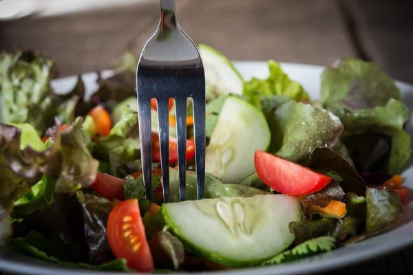 Gros Plan Sur Salade Légumes Frais — Photo