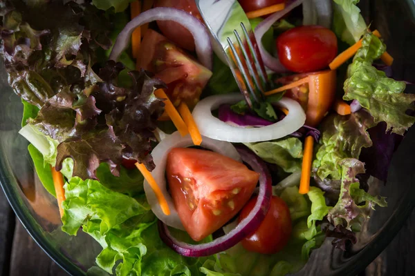 Gros Plan Sur Salade Légumes Frais — Photo