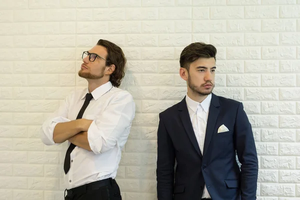 Two Businessmen Standing Office — Stock Photo, Image