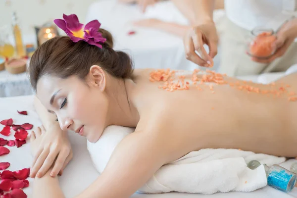 Bien Être Femme Faire Masser Spa — Photo