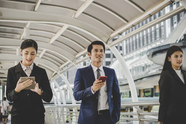 Business Man Woman Going Business Trip — Stock Photo, Image