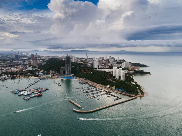 Vista Aérea Praia Pattaya Tailândia — Fotografia de Stock