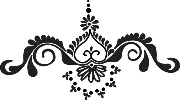 Rangoli tasarımları: Alpona, Alpana, mehndi, Kolam, çiçek desenli, desenli tasarım olarak da adlandırılır. Koyu ve beyaz arkaplan vektörü Art ile
