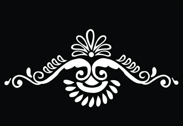 Rangoli tasarımları: Alpona, Alpana, mehndi, Kolam, çiçek desenli, desenli tasarım olarak da adlandırılır. Koyu ve beyaz arkaplan vektörü Art ile