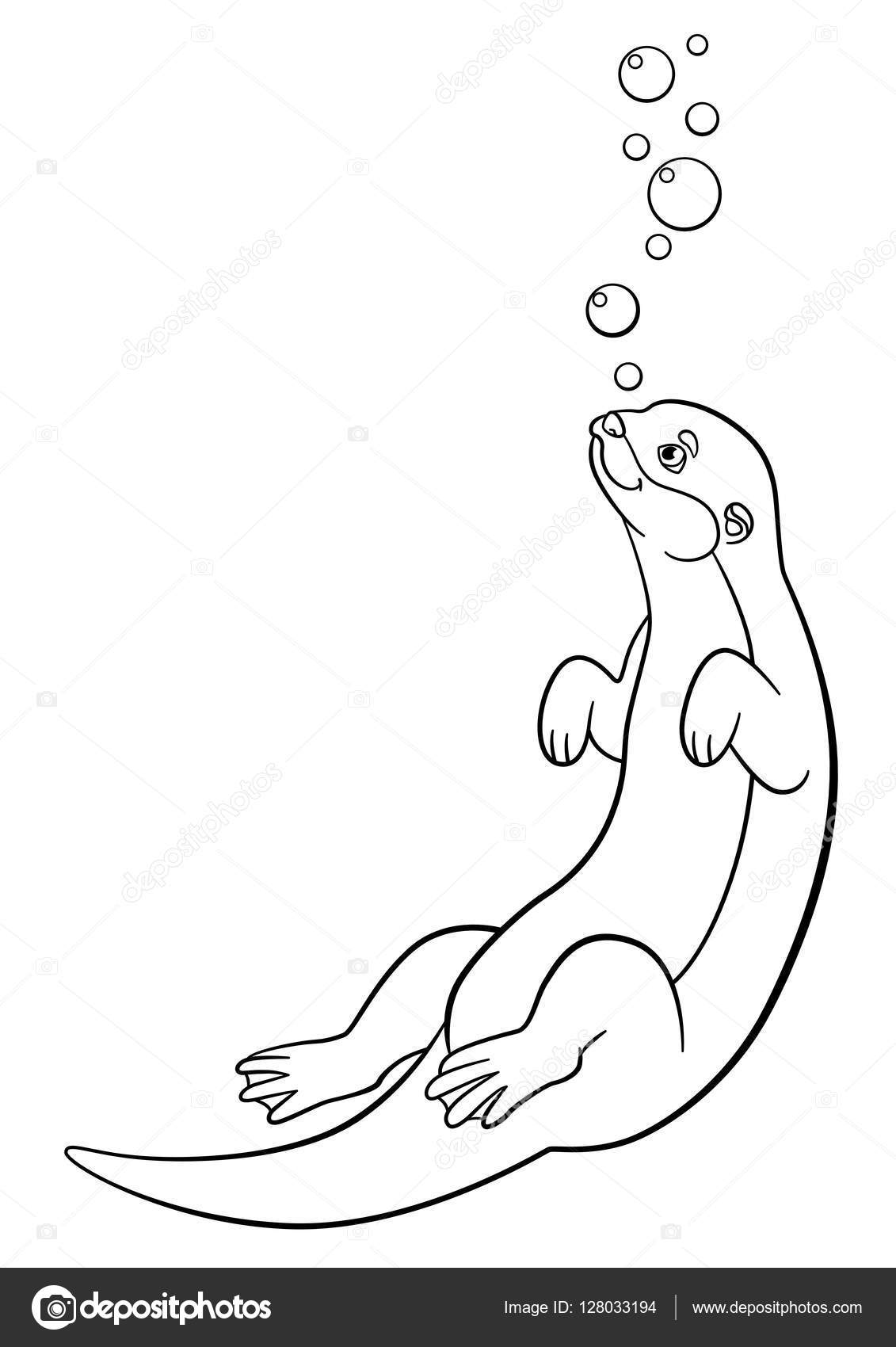 Cute Otter Coloring Pages