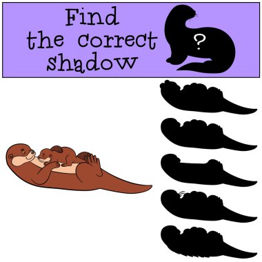 Eğitici bir oyun: doğru gölge bulmak. Bab ile anne su samuru