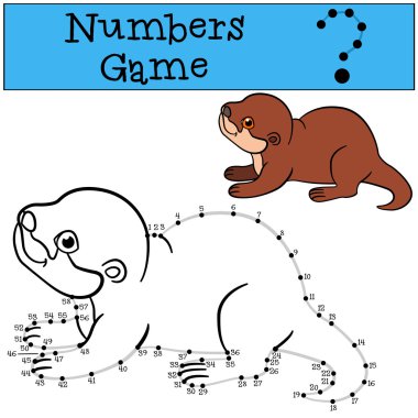 Eğitici bir oyun: kontur ile sayı oyunu. Küçük şirin ot bebeğim