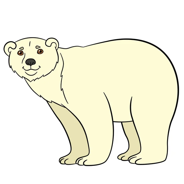 Cartoon animals. Cute polar bear smiles. — Διανυσματικό Αρχείο