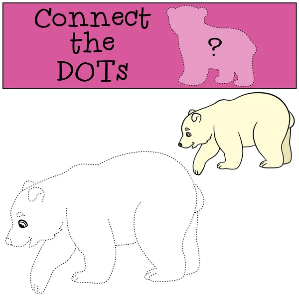 Jeu Educatif Connectez Les Points Mere Ours Polaire Avec Bebe Image Vectorielle Par Ya Mayka C Illustration