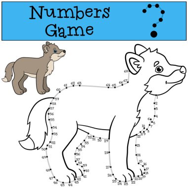 Eğitici bir oyun: kontur ile sayı oyunu. Küçük şirin wo bebeğim