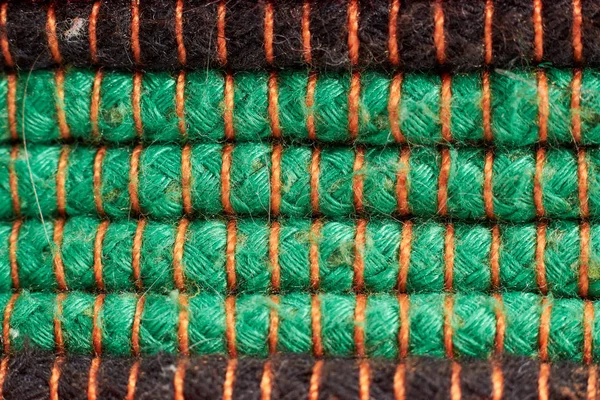 Picture of fabric close-up (macro), the image of the colored fibers are fibers. Large binding. — Stock Photo, Image