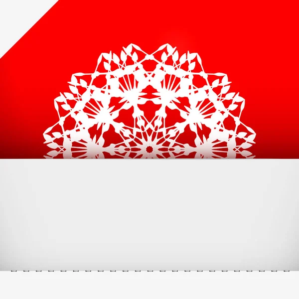 Greeting card with snowflake — Stock Vector