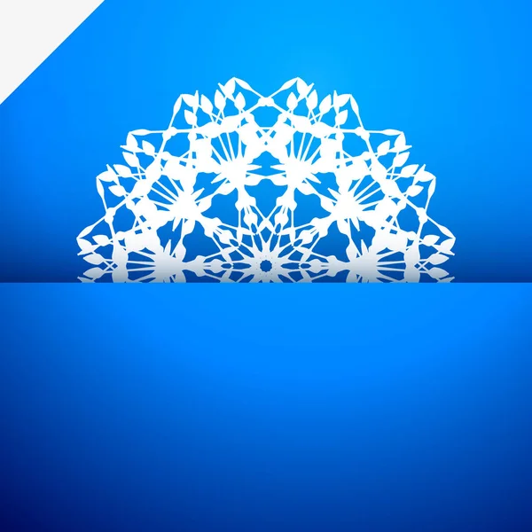 Greeting card with snowflake — Stock Vector