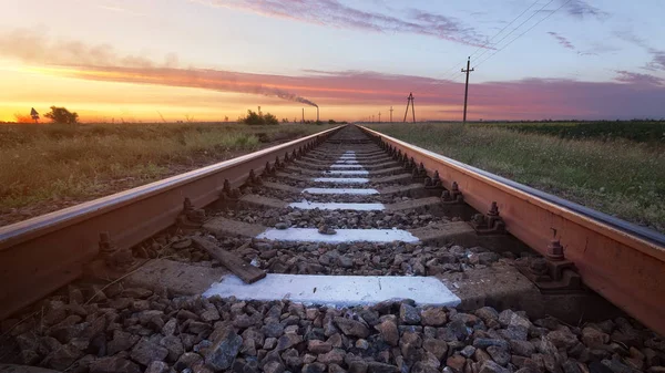 草原の鉄道 — ストック写真