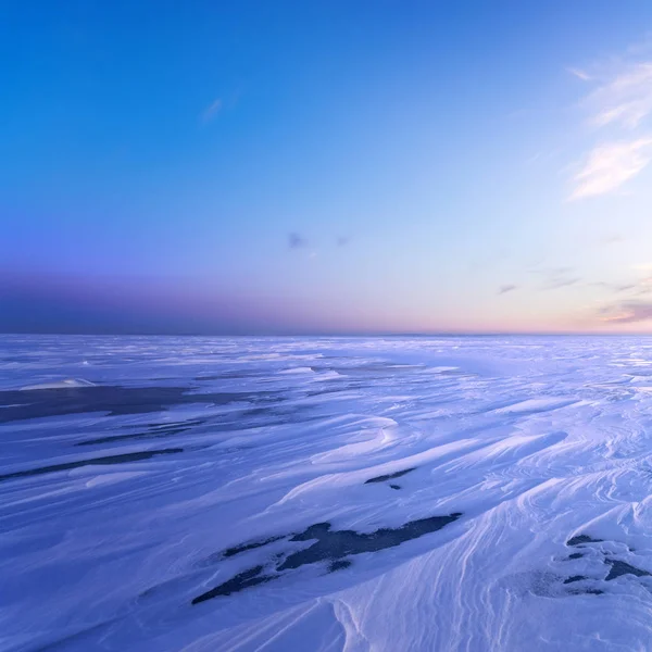 호수에 얼음 사막 일출 — 스톡 사진