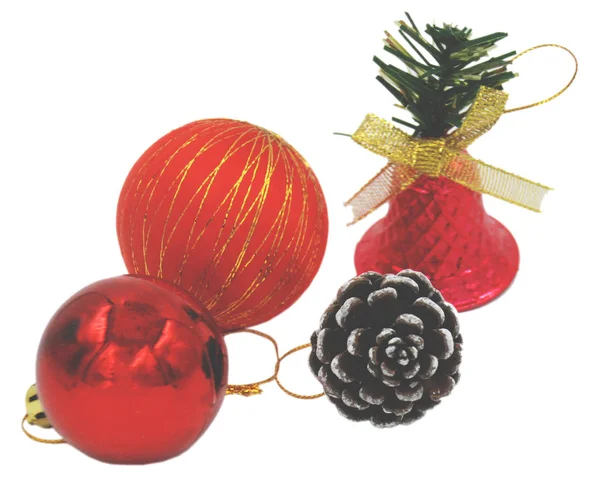 Vánoční a nový rok hračky pro jedle stromeček nebo jakékoliv jiné dekorace — Stock fotografie
