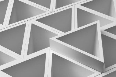 Uçaktaki beyaz üçgenlerin soyutlanması