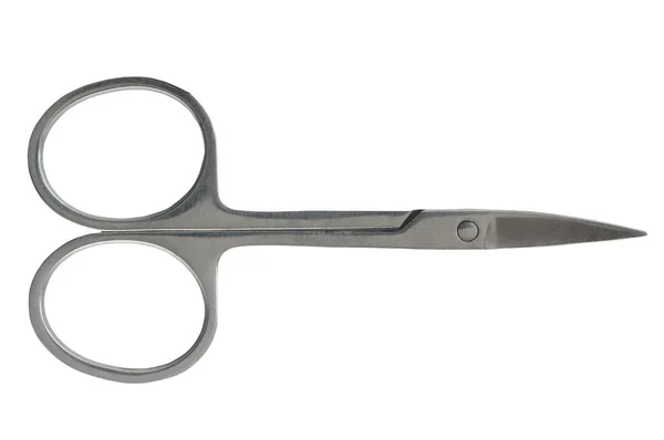 Stainless steel nail scissors isolate — 스톡 사진