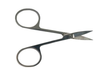 Makas izole et. çelik makas. Kozmetik makas. Tırnak bakımı. tırnak kesimi