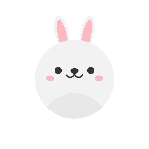Милий Великодній Кролик Круглий Векторна Ілюстрація Весна Свято Коло Кролика — стоковий вектор