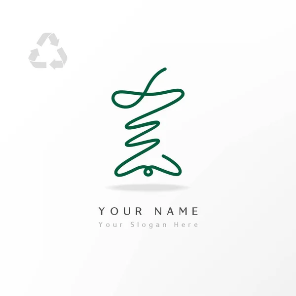 Σήμα Από Μήλα Σχεδιασμός Λογότυπου Ανακύκλωσης Μία Γραμμή Εικόνα Διανύσματος — Διανυσματικό Αρχείο