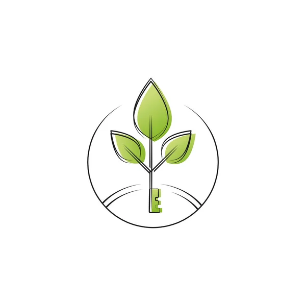 Plantaardige Logo Teken Ontwerp Vectorafbeelding Rechtenvrije Stockvectors