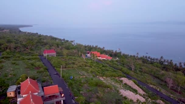 Penida island in Indonesia aerial video shooting — Stock Video