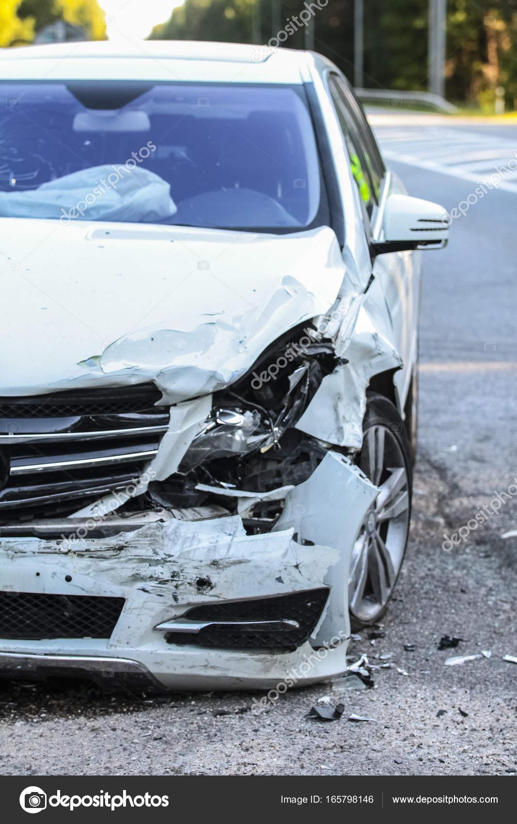 Photo of Cars Involved in a Collision or Crash Stock Photo - Image