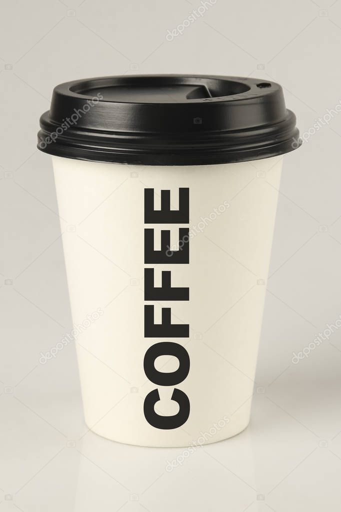 Coffee cardboard cup isolated