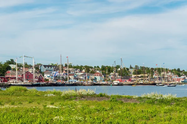 Vista de la famosa fachada del puerto de Lunenburg durante el Tall Ship Fe —  Fotos de Stock