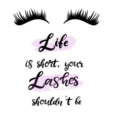 Güzellik salonu için kırbaç harfleri vektör çizimi