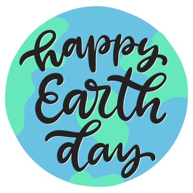 Mutlu Dünya Günü vektör illüstrasyonu.