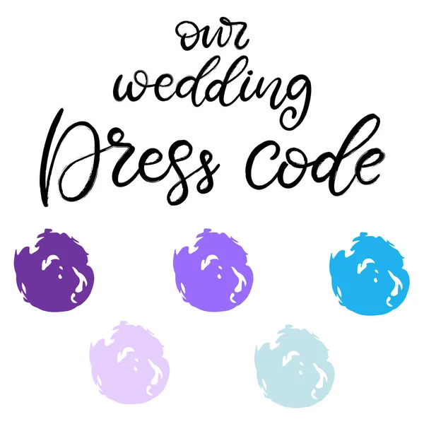 Código de vestido de novia paleta de colores — Vector de stock