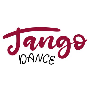 Tango dans sınıfı harfleri vektör çizimi. Pankart için tasarım şablonu, tipografi posteri, logotip, karnaval partisi.