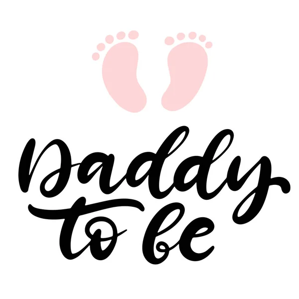 Baby douche uitnodiging met de hand getekend belettering — Stockvector