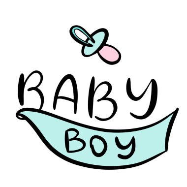 Bebek partisi davetiyesi, el yazması harflerle.