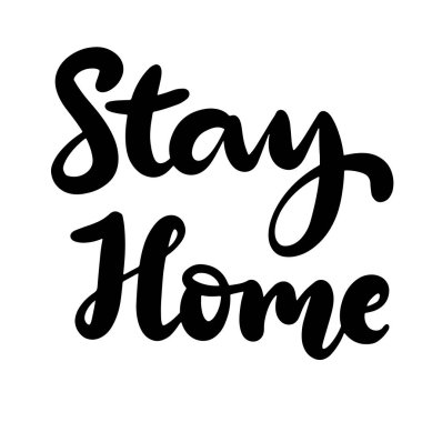 Evde kalan afişler, konsept tasarım için güvenli harfler. Gezegen tipografi vektör çizimini kaydet.