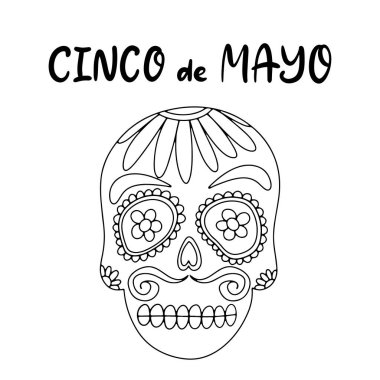 Cinco de Mayo Fiesta festival vektör çizimi.