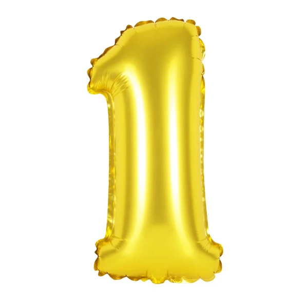 Αριθμός 1 (μία) από μπαλόνια (Χρυσή) — Φωτογραφία Αρχείου