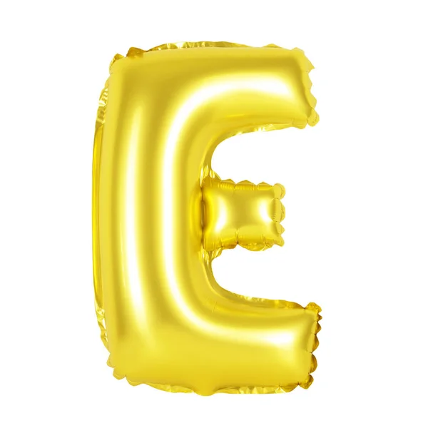 Letter E van het standaard Engelstalige alfabet (gouden) — Stockfoto