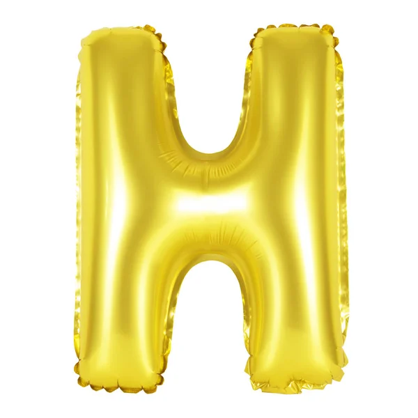 Letra H del alfabeto inglés (dorado ) —  Fotos de Stock