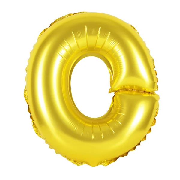 Litera O z alfabetu angielskiego (golden) — Zdjęcie stockowe