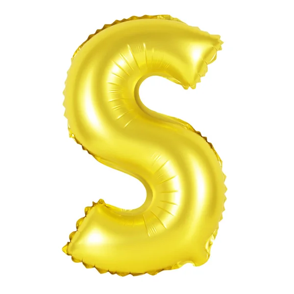 Letra S del alfabeto inglés (dorado ) Imagen de stock