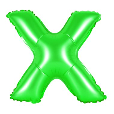 İngilizce alfabe (yeşil harf X)