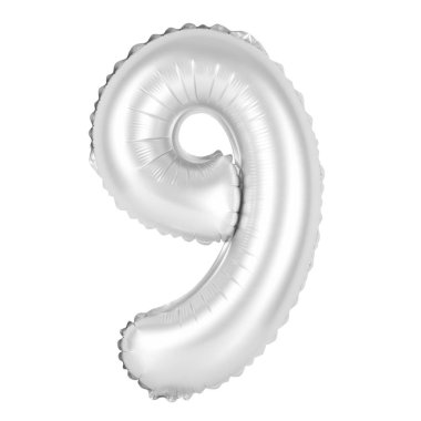 Sayı 9 (dokuz) (krom balonları)