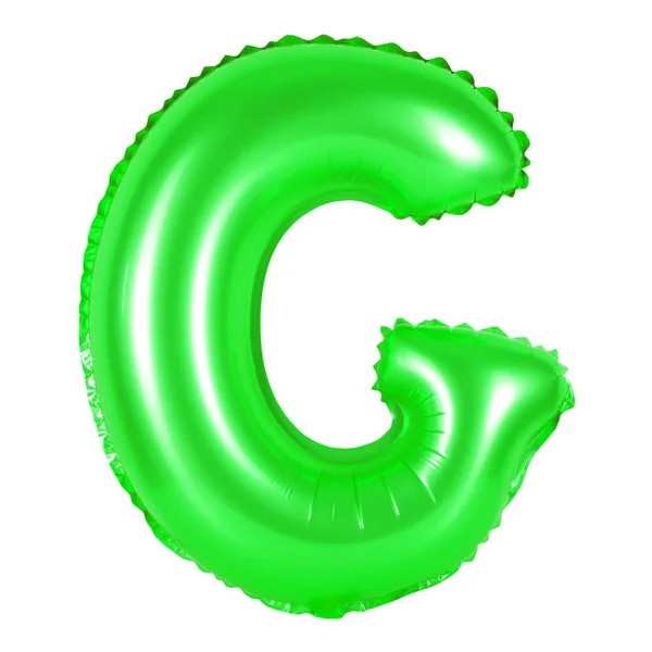 Letra G del alfabeto inglés (verde) ) — Foto de Stock