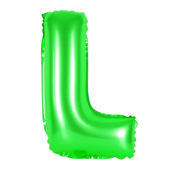 Carta l do alfabeto inglês (verde ) — Fotografia de Stock
