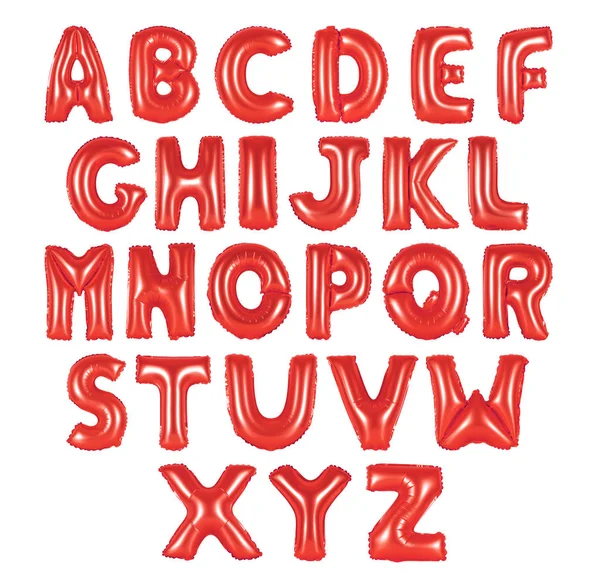 Englisches Alphabet rote Farbe — Stockfoto