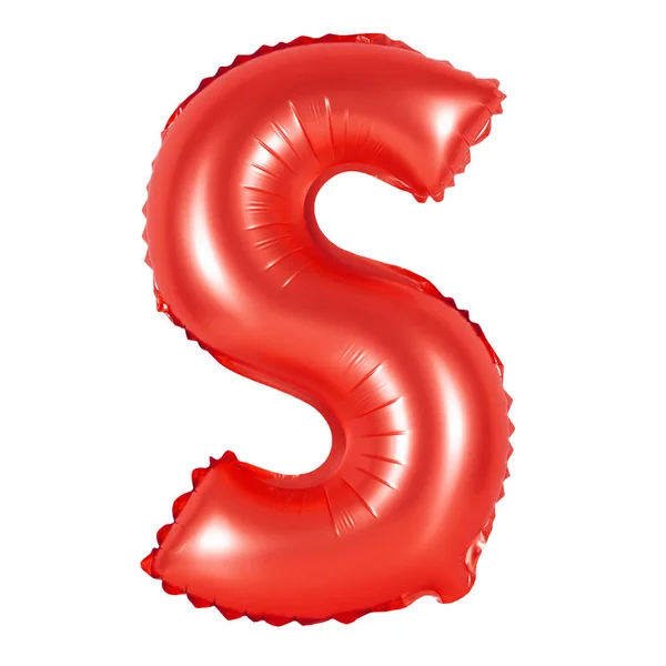 Letter S from English alphabet (red) — Stock Photo, Image