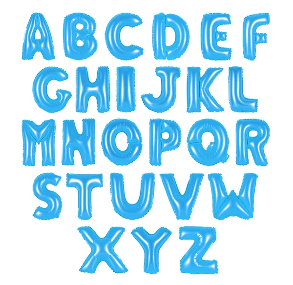 Английский алфавит голубого цвета — стоковое фото